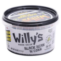 Willy's Salsa, Black Bean 'N Corn, 16 Ounce