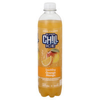 Super Chill Ice Sparkling Water Beverage, Orange Mango, 17 Ounce