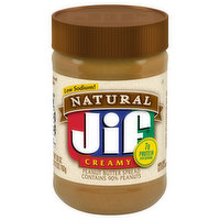 Jif Peanut Butter Spread, Low Sodium, Natural, Creamy, 28 Ounce