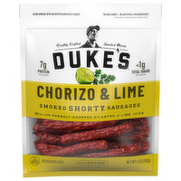 Duke's Smoked Shorty Sausages, Chorizo & Lime, 5 Ounce