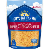 Crystal Farms Finely Shredded Wisconsin Sharp Cheddar Cheese