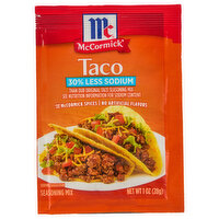 McCormick 30% Less Sodium Taco Seasoning Mix, 1 Ounce