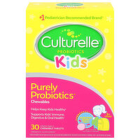 Culturelle Purely Probiotics, Bursting Berry Flavor, Chewable Tablets, 30 Each