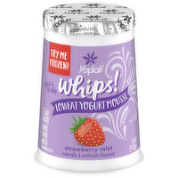 Yoplait Whips! Yogurt Mousse, Low Fat, Strawberry Mist, 4 Ounce