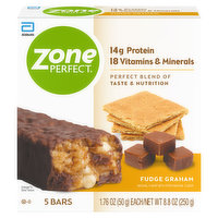 Zone Perfect Nutrition Bars, Fudge Graham, 5 Each