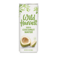 Wild Harvest Coconut Water, 100%, 8 Ounce