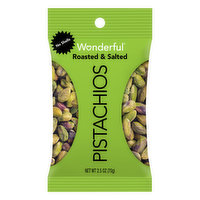 Wonderful Pistachios Pistachios, Roasted & Salted, No Shells, 2.5 Ounce