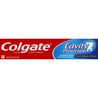 Colgate Toothpaste, Anticavity Fluoride, Cavity Protection, Great Regular Flavor, Paste, 4 Ounce