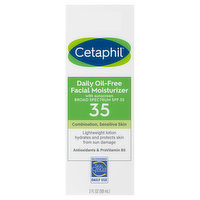 Cetaphil Facial Moisturizer, Daily, Oil-Free, Broad Spectrum SPF 35, 3 Fluid ounce