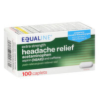 Equaline Headache Relief, Extra Strenght, Caplets, 99 Each