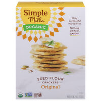 Simple Mills Organic Crackers, Seed Flour, Original, 4.25 Ounce