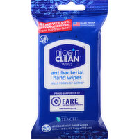 Nice N Clean Hand Wipes, Antibacterial, 20 Each
