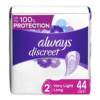 Always Discreet Discreet Always Discreet Incontinence Liners, 44 CT, 44 Each
