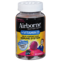 Airborne +Vitamin D, Gummies, Mixed Berry, 60 Each