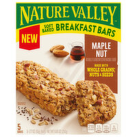 Nature Valley Breakfast Bars, Maple Nut, Soft Baked, 5 Each