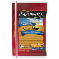 Sargento Sliced Cheese, Cheddar, Creamery, 10 Each