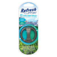 Refresh Your Car! Air Freshener, Dual Scent Diffuser, Summer Breeze/Alpine Meadow, 0.23 Fluid ounce