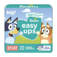 Pampers Easy Ups Easy Ups Training Underwear Boys Size 4 3T4T, 22 Each