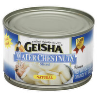 Geisha Water Chestnuts, Sliced, No Salt Added, 8 Ounce