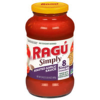 Ragu Simply Sauce, Roasted Garlic, 24 Ounce