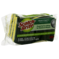 Scotch Brite Scrub Sponges, Heavy Duty, 3 Pack, 3 Each