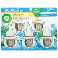 Air Wick Essential Oils Scented Oil Refills, Fresh Waters, 5 Each