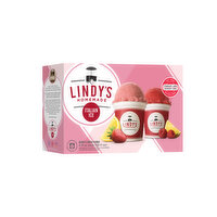 Lindy's Italian Ice, Strawberry Lemon & Raspberry Lemon, 6 Cups, 36 Fluid ounce