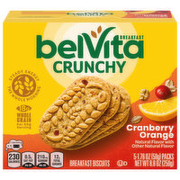 belVita Breakfast Biscuits, Cranberry Orange, Crunchy, 5 Each