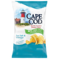 Cape Cod Potato Chips, Sea Salt & Vinegar, Kettle Cooked, 8 Ounce