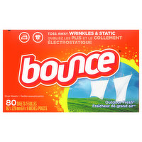 Bounce 4-in-1 Bounce Dryer Sheets, 80 Ct, Outdoor Fresh, 80 Each