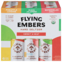 Flying Embers Hard Seltzer, Sweet & Heat, Variety Pack, 6 Each