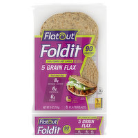 Flatout Foldit Flatbreads, 5 Grain Flax, 6 Each