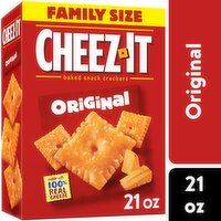 Cheez-It Cheese Crackers, Original, Family Size, 21 Ounce
