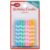 Betty Crocker Birthday Candles, Chevron, 2.25 Inch, 16 Each