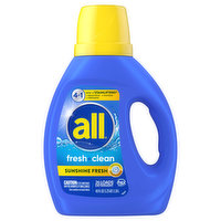 All Detergent, Fresh Clean, 4 in 1, Sunshine Fresh, 40 Fluid ounce