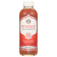 GT's Synergy Kombucha, Strawberry Serenity, Raw, 16 Ounce