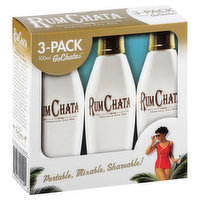 RumChata GoChatas Caribbean Rum, with Real Dairy Cream, 3-Pack, 3 Each