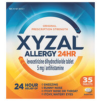 Xyzal Allergy, Original Prescription Strength, 5 mg, Tablets, 35 Each