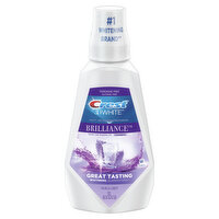 Crest 3D White 3D White Brilliance Alcohol Free Whitening Mouthwash, Clean Mint, 1 L (33.8 fl oz), 33.8 Ounce