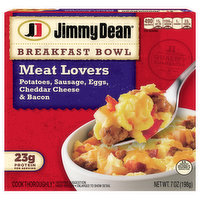 Jimmy Dean Breakfast Bowl Meat Lovers, Frozen, 7 oz Bowl, 7 Ounce