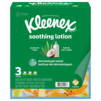 Kleenex Tissues, Coconut Oil + Aloe, 3-Ply, 3 Each