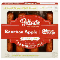 Gilbert's Chicken Sausage, Bourbon Apple, 10 Ounce