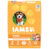 IAMS Proactive Health Dog Food, Super Premium, Chicken & Whole Grain Recipe, Puppy, 15 Pound