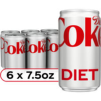 Diet Coke Soda Soft Drink, 7.5 fl oz, 6 Each