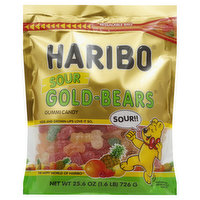 Haribo Gold-Bears Gummy Candy, Sour, 25.6 Ounce