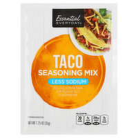 Essential Everyday Taco Seasoning Mix, Less Sodium, 1.25 Ounce