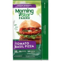 MorningStar Farms Veggie Burgers, Tomato Basil Pizza, 9.5 Ounce