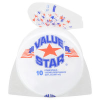Value Star Foam Bowls, 10 Each