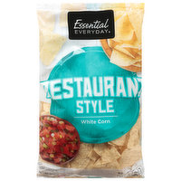 Essential Everyday Tortilla Chips, White Corn, Restaurant Style, 12 Ounce