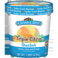 Cedar Crest Triple Citrus Sherbet, 16 Fluid ounce